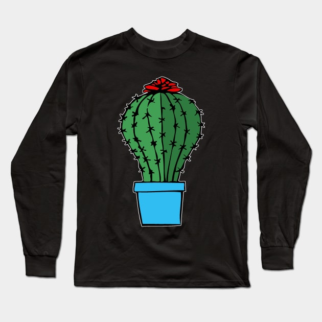 Barrel Cactus Long Sleeve T-Shirt by RockettGraph1cs